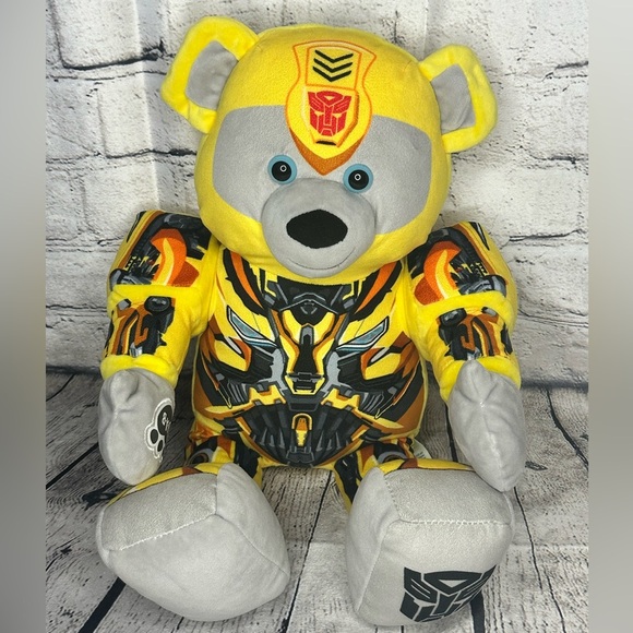 Build A Bear Transformer Bear Bumblebee Yellow Retired Rare Plush - Picture 3 of 15
